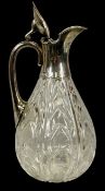 CUT GLASS CLARET JUG with silver mounts, London 1902, 23cms (h) Provenance: private collection Conwy