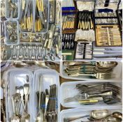 VARIOUS CUTLERY, mostly cased, including fish knives and forks Provenance: private collection