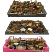 LARGE COLLECTION OF 19TH CENTURY COPPER LUSTRE JUGS, TEAPOTS, BOWLS ETC., approx. 44 Provenance: