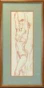 SYLVA chalk sketch - dancer, signed lower right, 52 x 17cms Provenance: private collection
