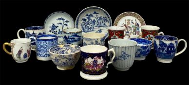 ASSORTED CHINESE & ENGLISH CABINET CERAMICS, including Chinese famille rose Mandarin pattern