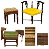 MID-CENTURY TYPE FURNITURE, comprising Brynmawr style oak bookcase, 154 (h) x 92 (w) x 22cms; and