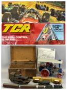 BOXED RETRO GAMES, including Scalextric Sports 31 set, and TCR slotless racing super 4 twin