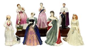 ROYAL DOULTON ROYALTY FIGURINES, 'Queen Anne' HN3141, 'HRH The Prince of Wales' HN2883, 'The