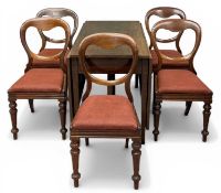 LARGE MAHOGANY DROP-LEAF DINING TABLE of rectangular shape, 72 (h) x 60/166 (w) x 121cms (d) and