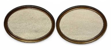 PAIR OF OVAL GILT-FRAMED WALL MIRRORS, 47 x 56cms (2) Provenance: deceased estate Gwynedd