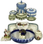 ASSORTED CERAMICS, including Yardley figural lavender soap holder and ginger jar with cover; Doulton