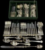 SILVER-PLATED CANTEEN OF KING'S PATTERN CUTLERY, approx. 80 pieces Provenance: private collection