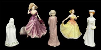 PORCELAIN FIGURINES, Coalport Ladies of Fashion 'Helena', Royal Doulton 'Deborah', Tara 'Girl with