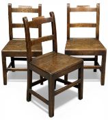 THREE SIMILAR FARMHOUSE CHAIRS, 87 (h) x 46 (w) x 37cms (d) (3) Provenance: private collection
