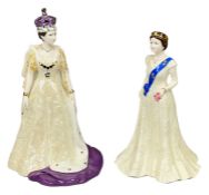 TWO COALPORT FIGURINES, limited edition (150/500) HN 'Queen Elizabeth II', and limited edition (88/