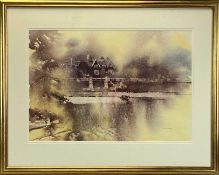 ‡ JOHN MORRIS (Welsh b.1922) watercolour - Bodnant, signed lower right, 36 x 53cms Provenance: