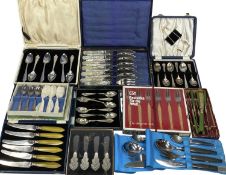 ASSORTED BOXED CUTLERY, including faux mother of pearl handled fish knives and forks Provenance: