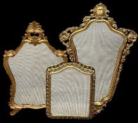 GILT-FRAMED DECORATIVE WALL MIRRORS, 127 (h) x 75 (w) x 4cms (d) the largest (3) Provenance: