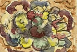 JACK JONES (Welsh 1922-1993) watercolour - entitled 'Legumes', unsigned, 20 x 28.5cms Provenance: