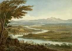 JOHN 'WARWICK' SMITH (1749-1831) watercolour - entitled 'Pont Molle near Rome', unsigned, 12 x 16.
