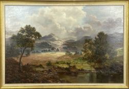 ‡ PRUDENCE TURNER (British, 1930-2007) oil on canvas - entitled verso 'Near Creanlarich', signed