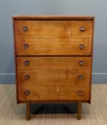 MCM TEAK CHEST OF DRAWERS / TALLBOY BY SYMBOL, 107 (h) x 76 (w) x 42cms (d) Provenance: consigned