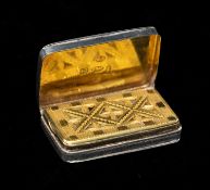 GEORGE III SILVER VINAIGRETTE, Joseph Willmore, Birmingham 1806, 'JR' initials and engraved