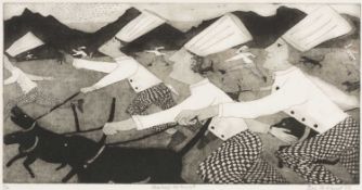 BEN PRITCHARD (b. 1956) limited edition (11/36) aquatint etching - 'Heading Northwest', signed and