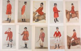 GROUP OF THIRTY VANITY FAIR SPY 'FOXHUNTER & TURF DEVOTEE' CHARACTER PRINTS, including Tom,