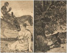 MAX KLINGER (German, 1857-1920) drypoint etchings - 'Ritter Tod', 1894, from the series