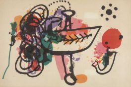 ‡ ALAN DAVIE (Scottish 1920-2014) screenprint - entitled 'Celtic Dreamboat', circa 1965, 50 x