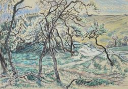 EDGAR HOLLOWAY (1914-2008) watercolour - entitled, 'Burnt House Bostal, Ditchling', signed and dated