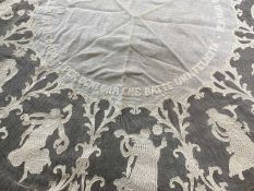 ASSORTED CONTINENTAL LACE & RELATED TABLE LINEN, including suite of Italian Burano lace comprising