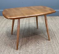 MCM ERCOL OCCASIONAL TABLE, model 213, blue label, natural wax finish, 44 (h) x 69 (w) x 42cms (d)