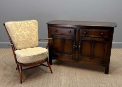 ERCOL OLD COLONIAL SIDEBOARD, model 331, blue label, traditional finish, 84 (h) x 123 (w) x 46cms (