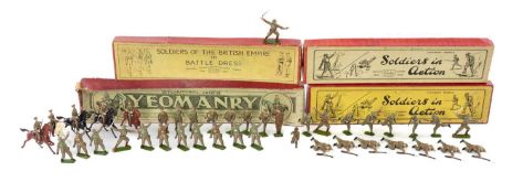 BRITAINS SOLDIERS, to include No. 159 Yeomanry Service Dress (box lid torn in one place and corners,