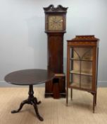 GROUP OF ANTIQUE FURNITURE comprising, late 18th Century Cheshire oak 8-day longcase clock, 12