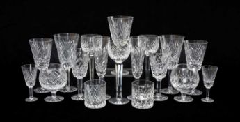 LARGE GROUP OF TYRONE CRYSTAL STEMWARE, mostly Antrim pattern, comprising wine glasses of various