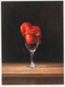 HARRY HOLLAND (b. 1941) limited edition (2/100) colour lithograph - 'Glass', signed, titled, and