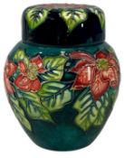 MOORCROFT 'POINSETTIA' GINGER JAR & COVER, 11cms (h), boxed Provenance: private collection