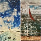 MARITIME SCHOOL two limited edition colour prints - 'Waiter on Ship's Stern' (418/450) and 'Ship's