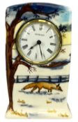MOORCROFT WOODSIDE MANTEL CLOCK, 16cms (h), boxed Provenance: private collection Denbighshire
