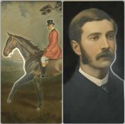 19TH CENTURY HIGHLIGHTED HEAD & SHOULDER PORTRAIT of a gentleman, 50 x 39cms; and JAMES LYNWOOD