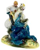 ROYAL DOULTON FIGURE OF ST GEORGE & THE DRAGON HN2051 Provenance: private collection Conwy