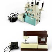 TOSHIBA CLASSIC DIFFERENTIAL OVERLOCKER SEWING MACHINE, and a Pfaff Tipmatic 1035 sewing machine (