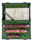MOECK ROSEWOOD TREBLE RECORDER, in Moeck hard case Provenance: private collection Denbighshire