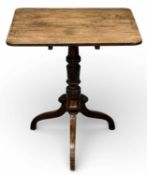 VICTORIAN MAHOGANY OBLONG & TILT-TOP TRIPOD SIDE TABLE, 71 (h) x 65 (w) x 57cms (d) Provenance:
