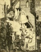 M. BRAKEEL black and white etching - fairytale scene, signed in pencil, 26.5 x 21cms Provenance: