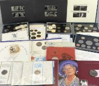 ROYAL MINT FOUR UK PROOF COIN COLLECTION SETS, 1990, 1992, 1985 and 1997, and various other proof