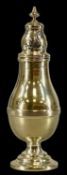 GEORGE V SILVER SUGAR CASTER of baluster form, Blanckensee & Son Ltd, Birmingham 1920, 17.5cms (
