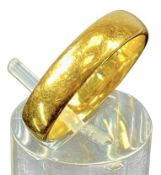 22CT GOLD WEDDING BAND, size R, 6.2g Provenance: deceased estate Conwy