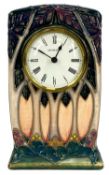 MOORCROFT NEW FOREST MANTEL CLOCK, 16cms (h) Provenance: private collection Denbighshire
