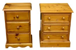 TWO MODERN PINE CHESTS 66 (h) x 43 (w) x 32cms (d) and 61 (h) x 48 (w) x 41cms (d) Provenance: