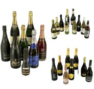 ASSORTED BOTTLES OF ALCOHOL, including champagne, sparkling wine, and white wine Provenance: private
